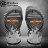 Orange Punch Harley Davidson Flip Flops Bold Circles