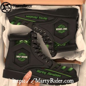 Green Hexagon Harley Davidson Shoes Mens Harley Riding Boots