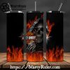 Flaming Skull Wings Harley Davidson Skinny Tumbler 20oz