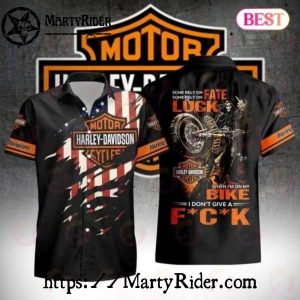 Grim Reaper Ride Quote Harley Davidson Aloha Shirt