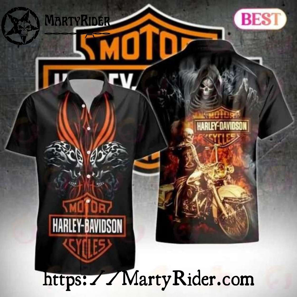 Grim Reaper With Flames Harley Davidson Hawaiian Shirt Grim Reaper With Flames Harley Davidson Hawaiian Shirt