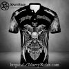 Harley Davidson Polo Shirt with Flame Tattoo Graphics