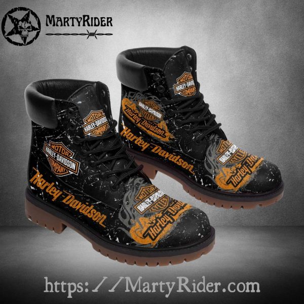 Grunge Logo Harley Davidson Shoes Timberland Mens Boots