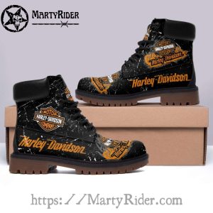 Grunge Logo Harley Davidson Shoes Timberland Mens Boots