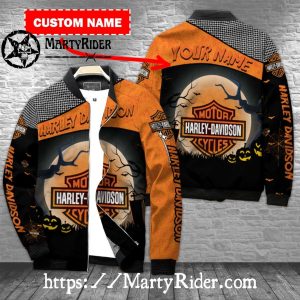 Halloween Theme Harley Davidson Bomber Jackets bomber harley vibe