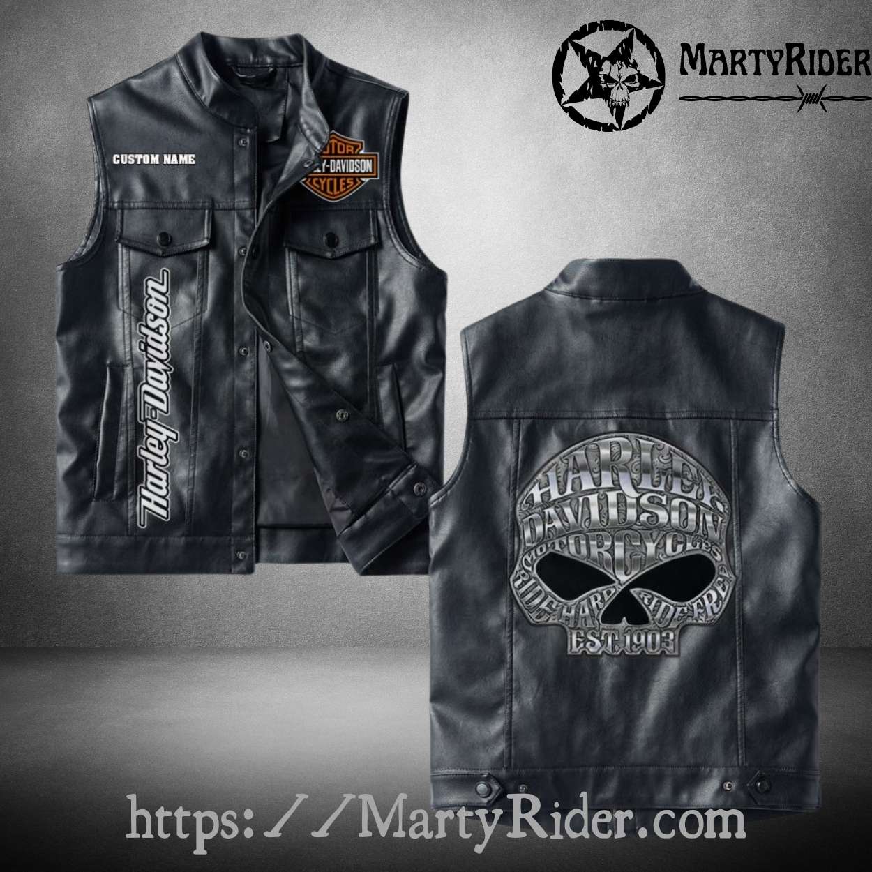 Harley Davidson Leather Vests Skull Vintage Biker Vest Harley Davidson Leather Vests Skull Vintage Biker Vest