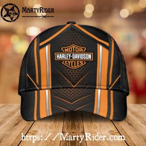 Hex Orange Stripe Harley Davidson Cap Bold Look