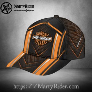 Hex Orange Stripe Harley Davidson Cap Bold Look
