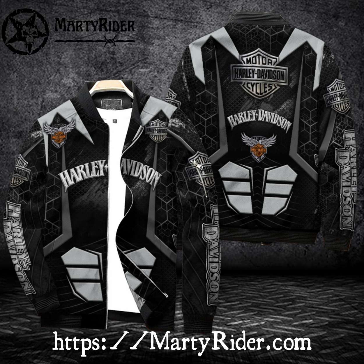 Hexagon Armor Black bomber Harley Davidson Bomber Jackets Hexagon Armor Black bomber Harley Davidson Bomber Jackets
