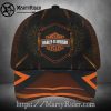 Hex Orange Harley Davidson Caps – Custom Honeycomb Look