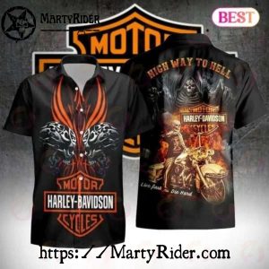 Highway To Hell Harley Davidson Hawaiian Shirt With Rider