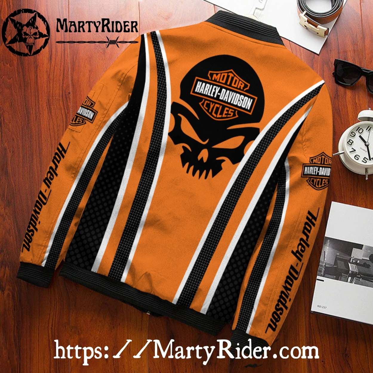 Honeycomb Stripes bomber jacket harley davidson orange style Honeycomb Stripes bomber jacket harley davidson orange style