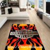 Black and White Skull Crest Harley Davidson Rugs