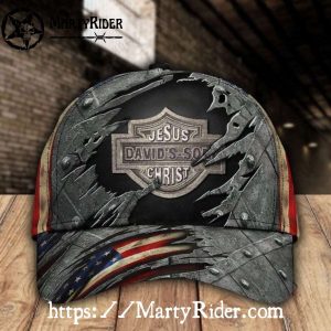 Jesus Christ Shield Harley Davidson Caps – Faith Inspired