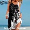 Engine Skull Harley Davidson Beach Dress Bold Custom Look