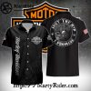 Skull And Weapon Graphic Harley Davidson Aloha Shirt In Dark Design