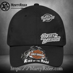 King of the Road Harley Davidson Caps – All Black Look