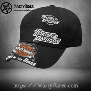 King of the Road Harley Davidson Caps – All Black Look