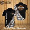 Orange And Black Skull Rider Harley Davidson Aloha Shirt