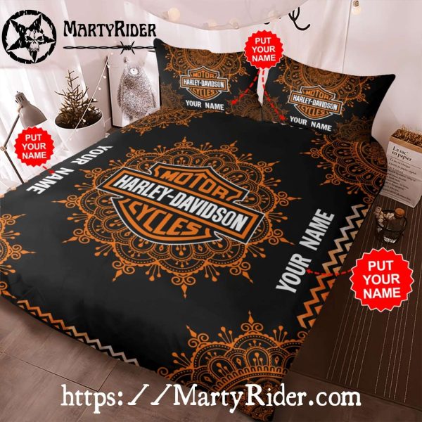Mandala Skull Custom Harley Davidson Bedding Sets Unique