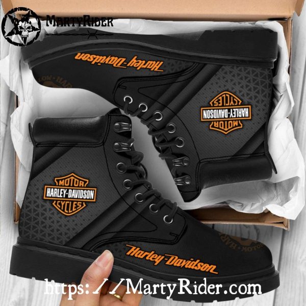 Matte Black Harley Davidson Shoes Timberland Boots Style