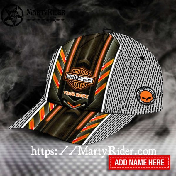 Mesh Metal Harley Davidson Cap Custom Name