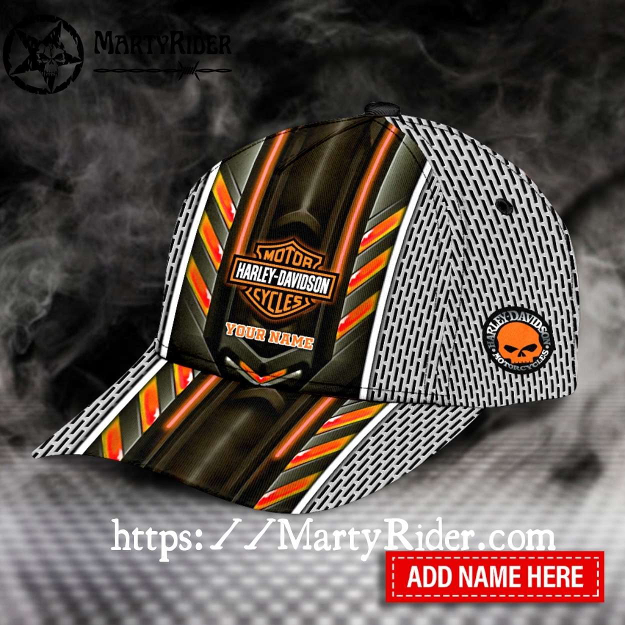 Mesh Metal Harley Davidson Cap Custom Name Mesh Metal Harley Davidson Cap Custom Name