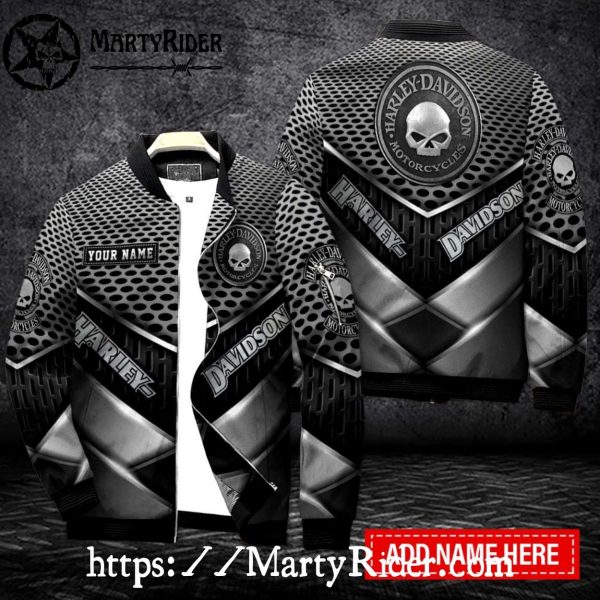 Metal Skull Harley Davidson Bomber Jackets bomber harley design