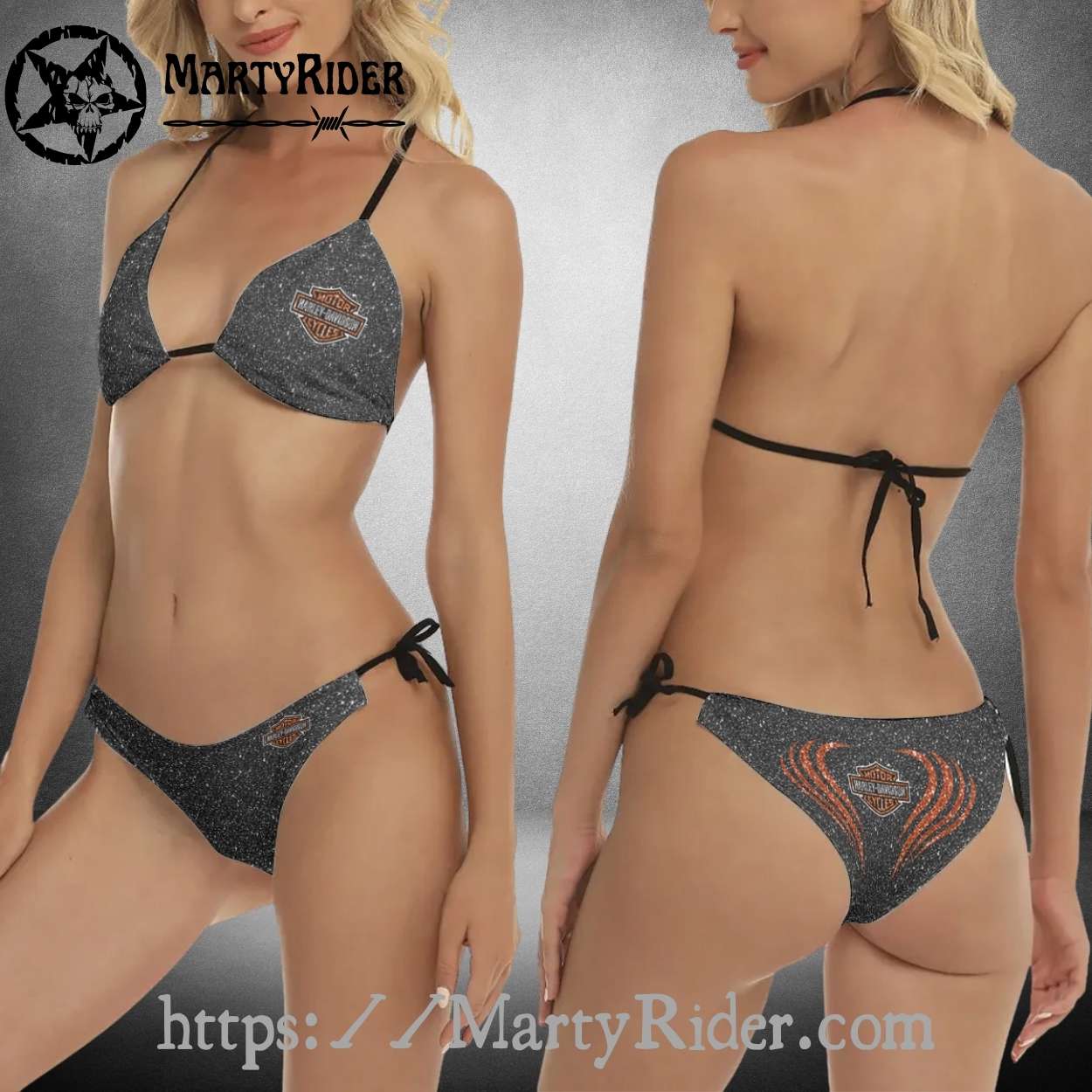 Midnight Glitter Harley Davidson Bikinis for Beach Midnight Glitter Harley Davidson Bikinis for Beach