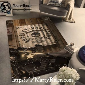 Military Star Bike Garage Harley Davidson Rugs