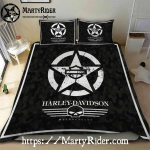 Military Star Harley Davidson Bedding Sets Camouflage Style