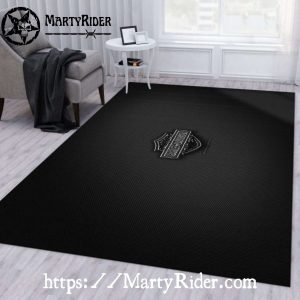 Minimal Black Texture Harley Davidson Rugs