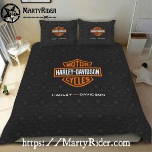 Minimal Skull Icon Harley Davidson Bedding Sets Clean Look