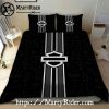 Orange Checkerboard Harley Davidson Bedding Sets Retro Vibe