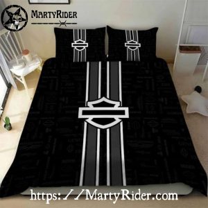 Minimal Stripe Harley Davidson Bedding Sets Stealth Look