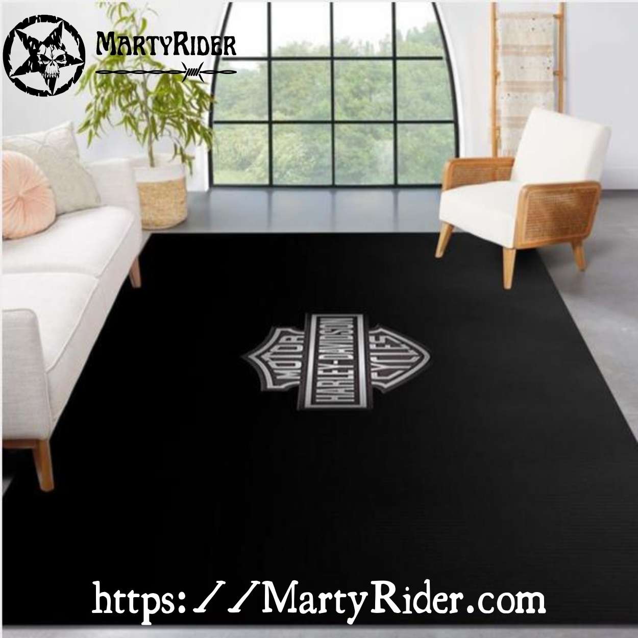 Minimal White Logo Center Harley Davidson Rugs Minimal White Logo Center Harley Davidson Rugs