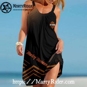 Minimalist Dot Harley Davidson Dresses Beachwear 1