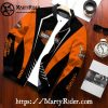 Champion Logo bomber jacket harley davidson orange black
