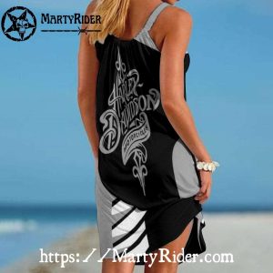 Monochrome Lines Harley Davidson Dresses Sleek Look