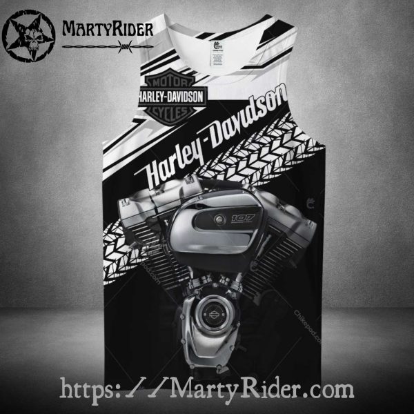 Motor Engine Graphic Tank Top Harley Davidson Ride