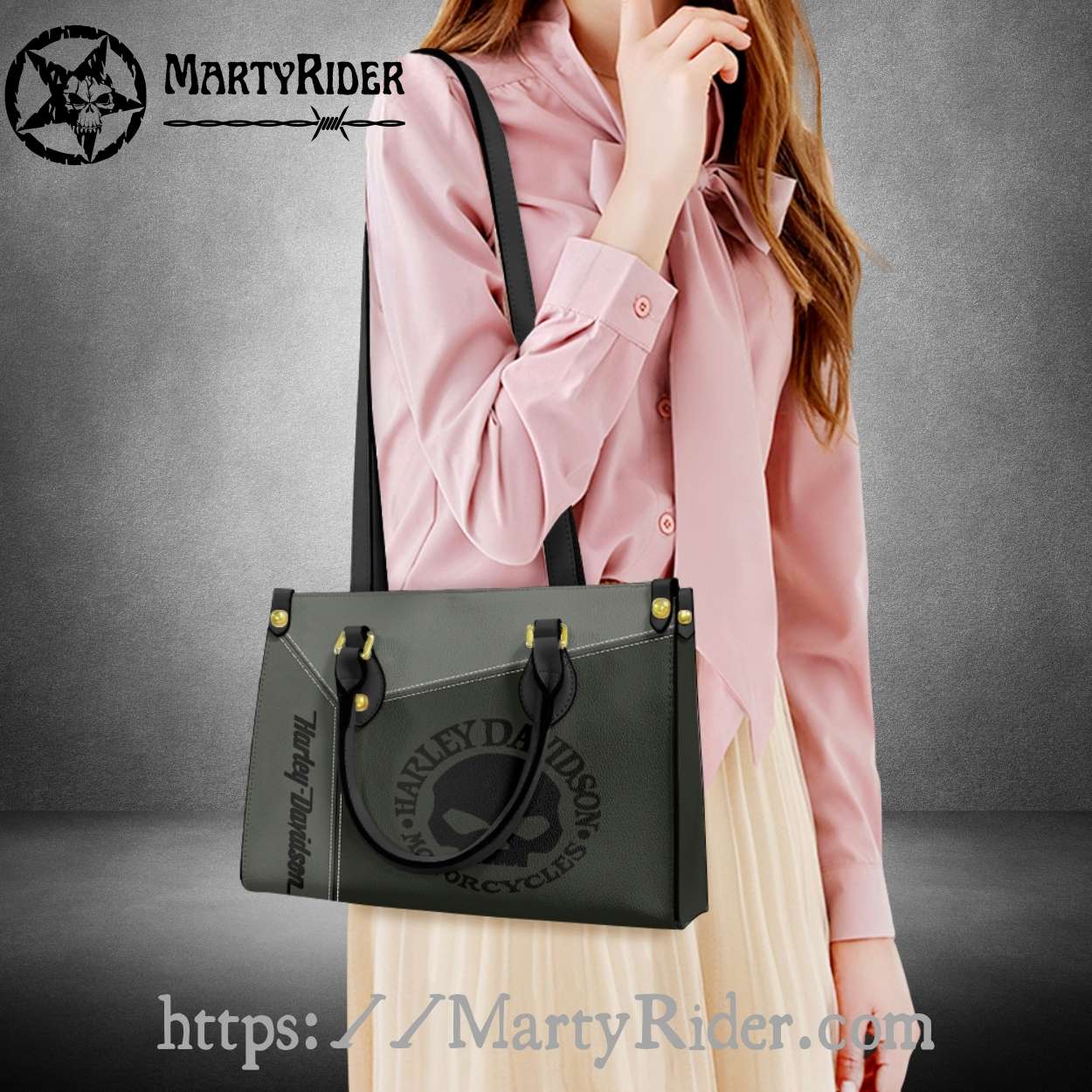 Olive Skull Patch Harley Davidson Leather Shoulder Bag Olive Skull Patch Harley Davidson Leather Shoulder Bag