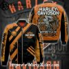 Orange Black Bold Stripes bomber Harley Davidson Jackets