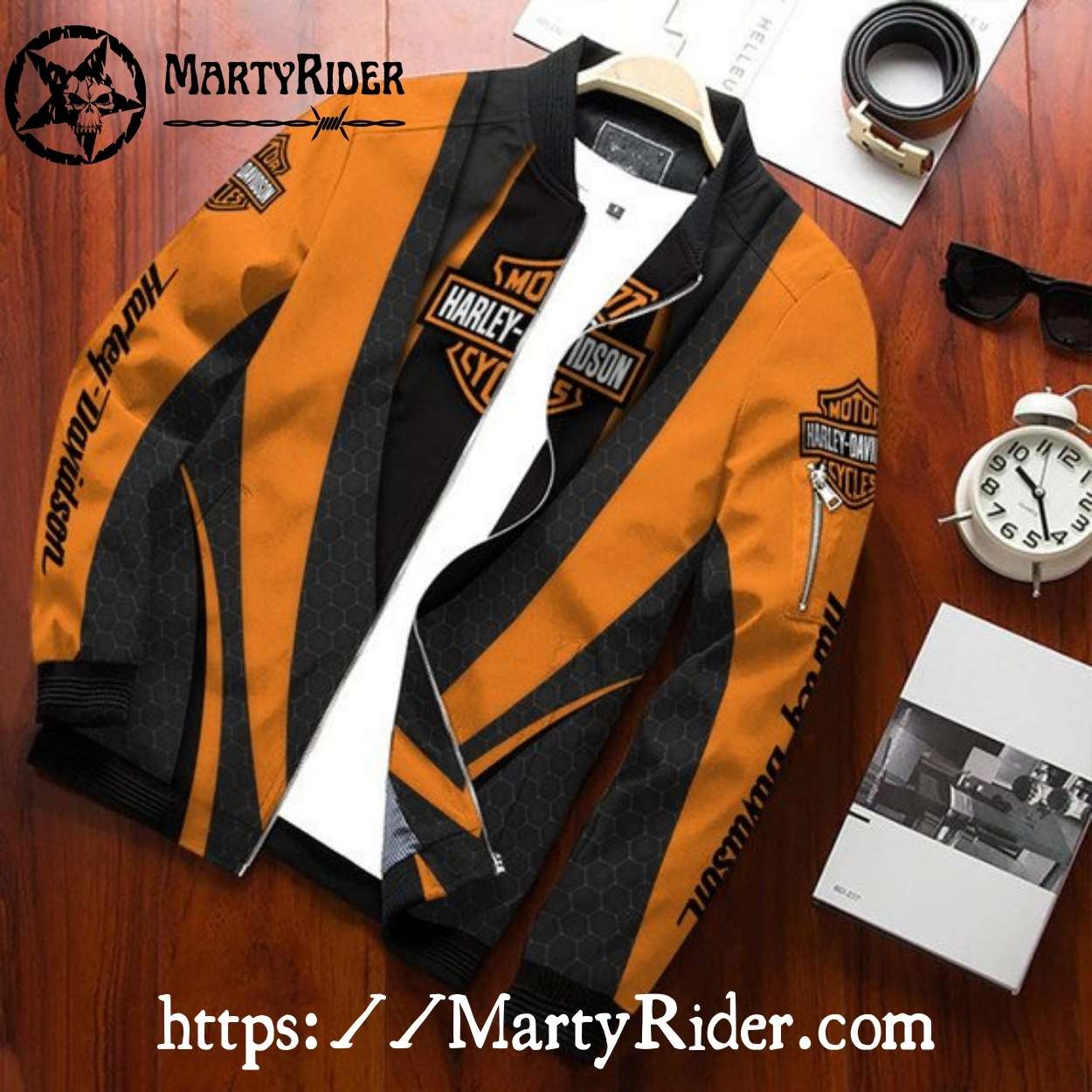Orange Black Hex Harley Davidson Bomber Jacket Orange Black Hex Harley Davidson Bomber Jacket