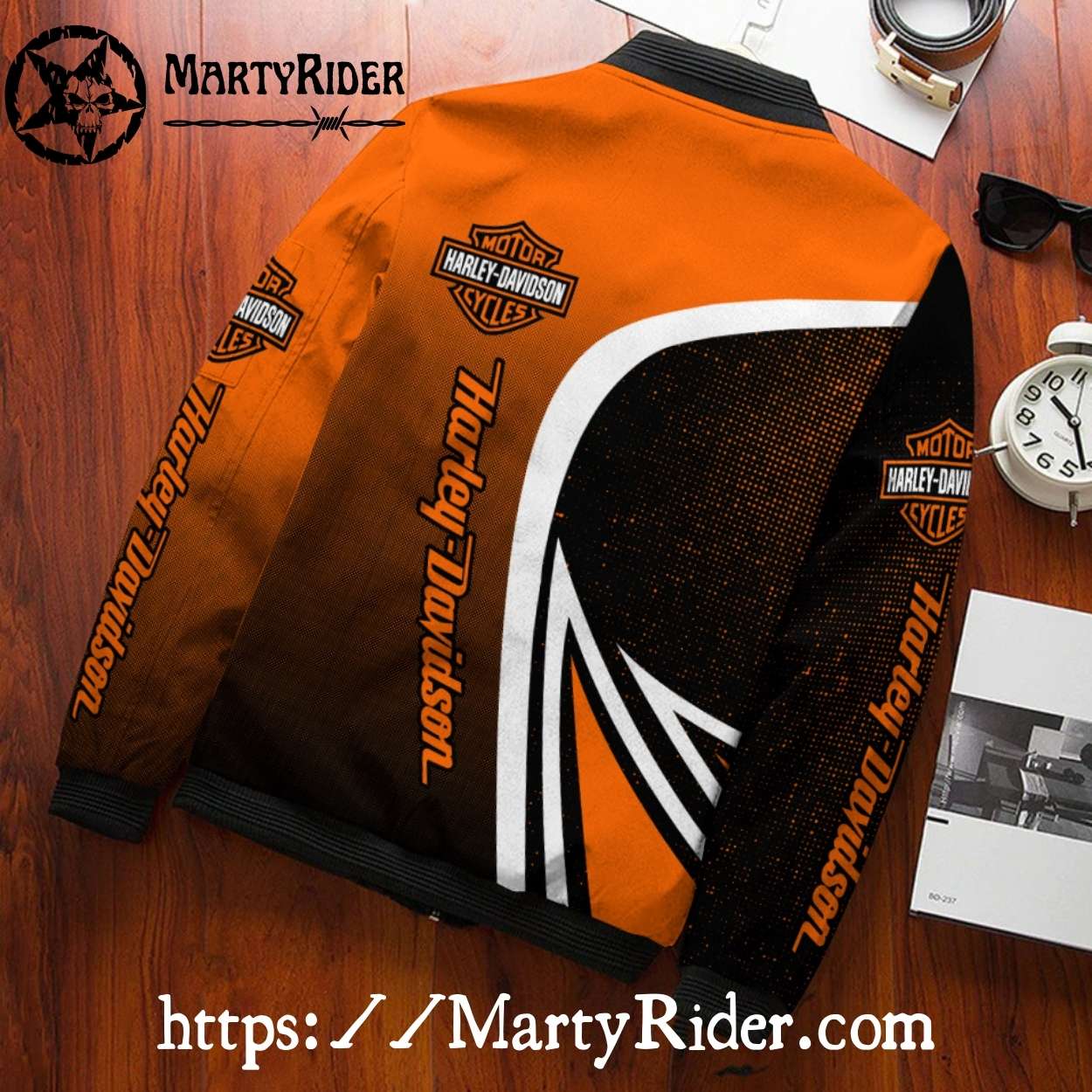 Orange Black Modern Design Harley Davidson Bomber Jackets Orange Black Modern Design Harley Davidson Bomber Jackets
