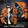 Orange Black Skull Symbol bomber Harley Davidson Jackets