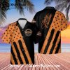 Monochrome Floral Harley Davidson Aloha Shirt With Soft Gray Logo