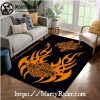 Rustic Gray Wood Style Harley Davidson Rugs