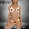 Pink Floral Skull Bikini Harley Davidson Tropical Set