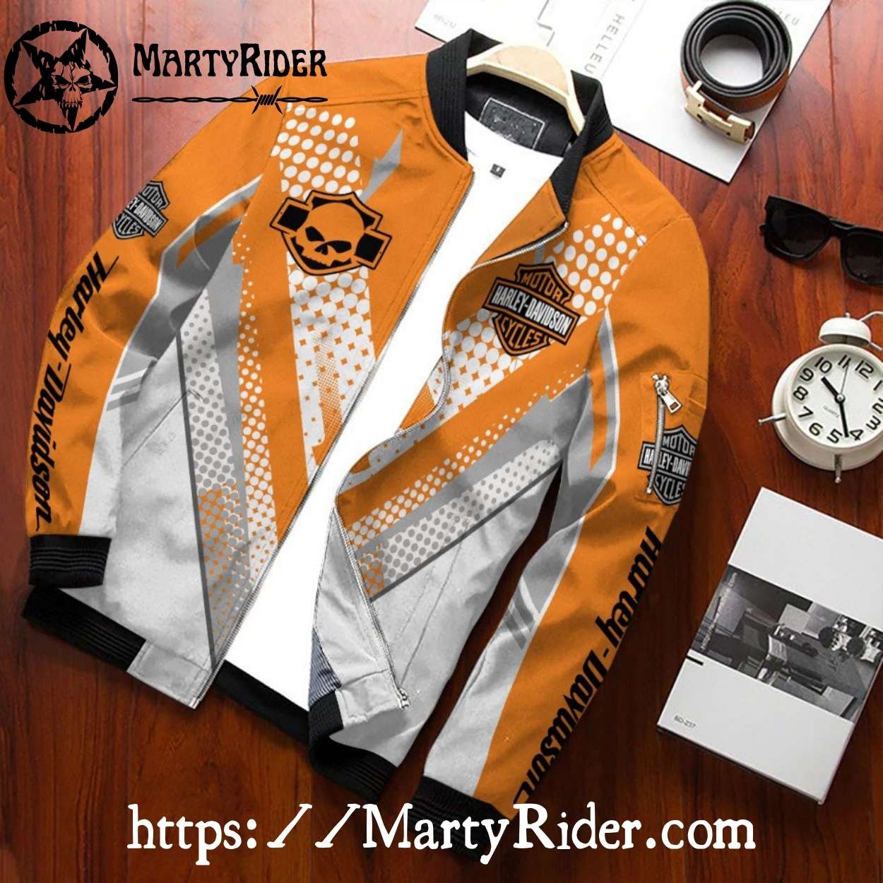 Orange White Harley Davidson Bomber Jackets bomber harley vibe Orange White Harley Davidson Bomber Jackets bomber harley vibe