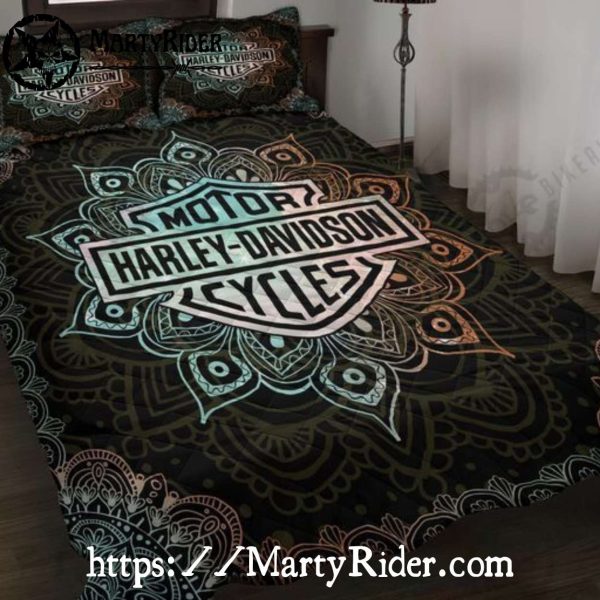 Paisley Mandala Harley Davidson Bedding Set